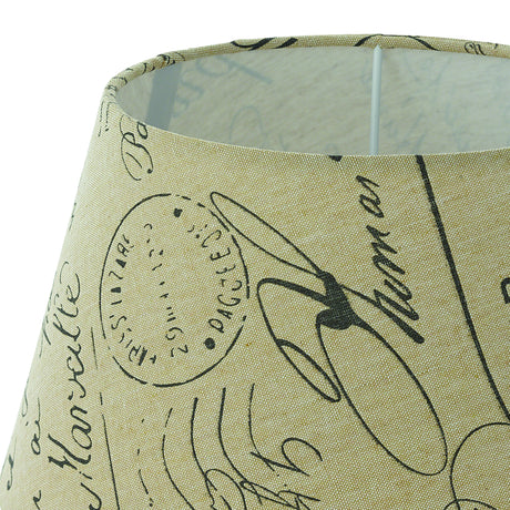 Eglo EU 1+1 Vintage White & Brown Printed Design Lamp Shade