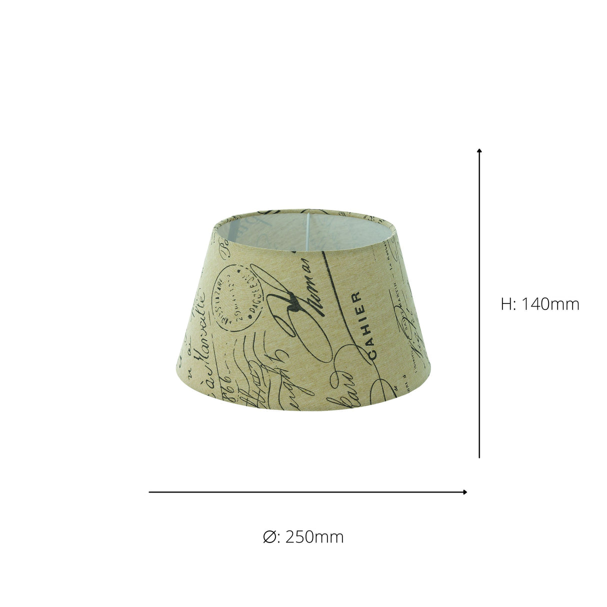 Eglo EU 1+1 Vintage White & Brown Printed Design Lamp Shade