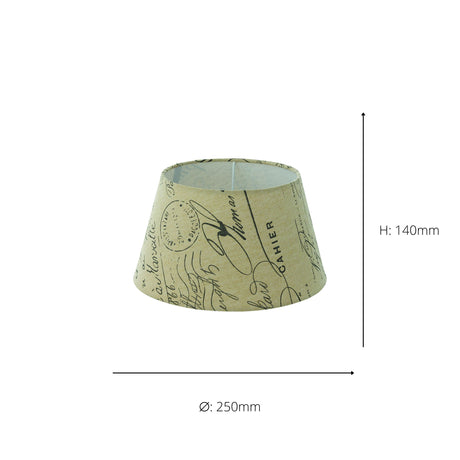 Eglo EU 1+1 Vintage White & Brown Printed Design Lamp Shade