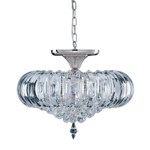 Searchlight Electric Sigma 5Lt Flush - Chrome Metal & Acrylic 50004CC