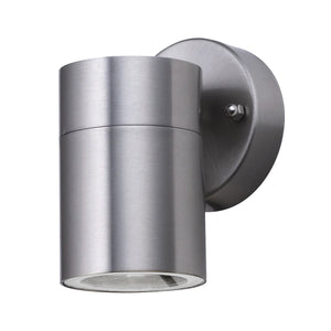 Searchlight Electric Metro Outdoor Wall Light - Stainless Steel Metal & Glass 5008-1-LED
