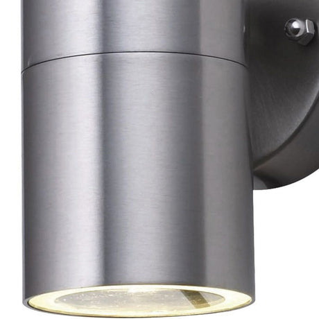 Searchlight Electric Metro Outdoor Wall Light - Stainless Steel Metal & Glass 5008-1-LED
