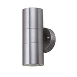 Searchlight Electric Metro Outdoor Wall Light - Stainless Steel Metal & Glass 5008-2-LED