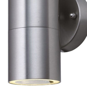 Searchlight Electric Metro Outdoor Wall Light - Stainless Steel Metal & Glass 5008-2-LED
