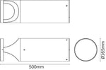 JCC Lighting JC17078 Commercial bollard  14W IP66 4000K 1190lm 500mm Black