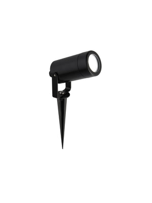 Spikey Outdoor Coastal Spotlight - Black Polycarbonate