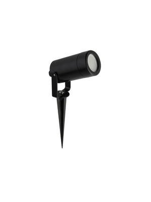Searchlight Electric Spikey Outdoor Coastal Spotlight - Black Polycarbonate 5010BK