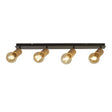 Spinny 4Lt Bar Spotlight - Wood & Matt Black Metal