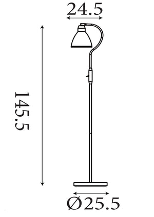 Searchlight Electric Adjustable Floor Lamp, Antique Brass 5026AB