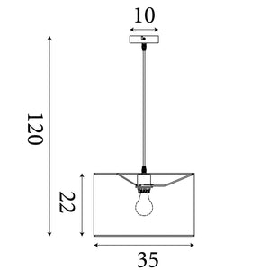 Searchlight Electric Chelsea 1Lt Pendant, Latte Metal with Plush Shade 50503LT