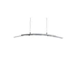 Curve 4Lt Pendant - Satin Silver Metal & Frosted Glass
