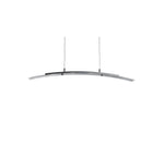 Searchlight Electric Curve 4Lt Pendant - Satin Silver Metal & Frosted Glass 5064-4SS