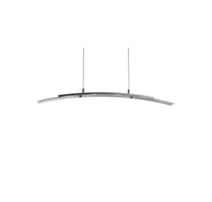 Searchlight Electric Curve 4Lt Pendant - Satin Silver Metal & Frosted Glass 5064-4SS