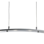 Searchlight Electric Curve 4Lt Pendant - Satin Silver Metal & Frosted Glass 5064-4SS