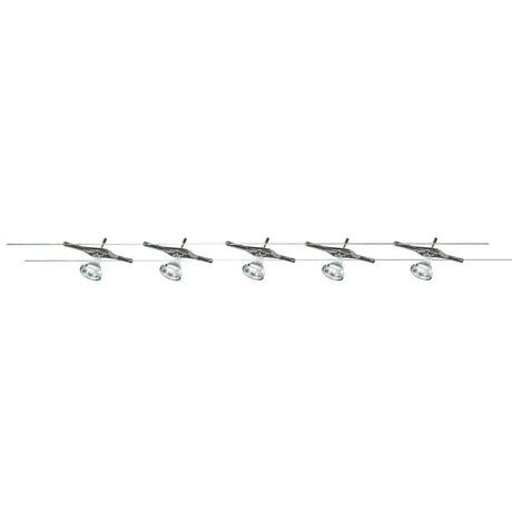 Searchlight Electric Cable & Spot 5Lt LED Kit - Chrome Metal 5098-05-LED