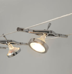 Searchlight Electric Cable & Spot 5Lt LED Kit - Chrome Metal 5098-05-LED