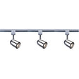 Track & Spot Pack- 3 Silver Heads, 1m Track, 2 Way Connector