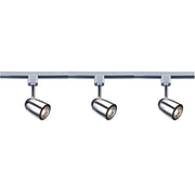 Track & Spot Pack- 3 Silver Heads, 1m Track, 2 Way Connector