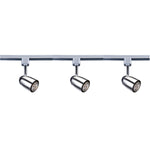 Searchlight Electric Track & Spot Pack- 3 Silver Heads, 1m Track, 2 Way Connector 51018SS
