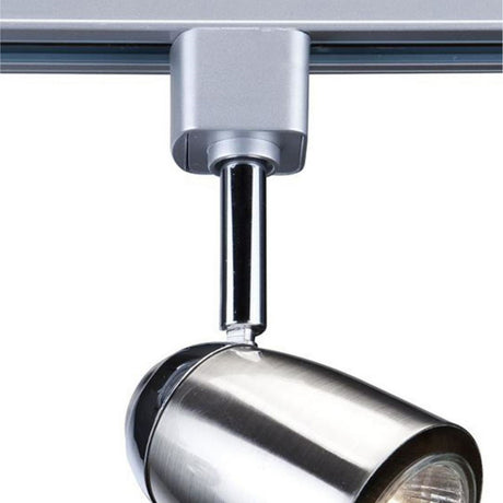 Searchlight Electric Track & Spot Pack- 3 Silver Heads, 1m Track, 2 Way Connector 51018SS