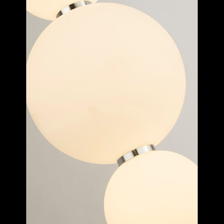 Searchlight Electric Snowball  3Lt Pendant - Chrome Metal & Opal Glass 51022-3CC