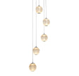 Allure 5Lt Multi-Drop Pendant - Chrome Metal & Clear Acrylic