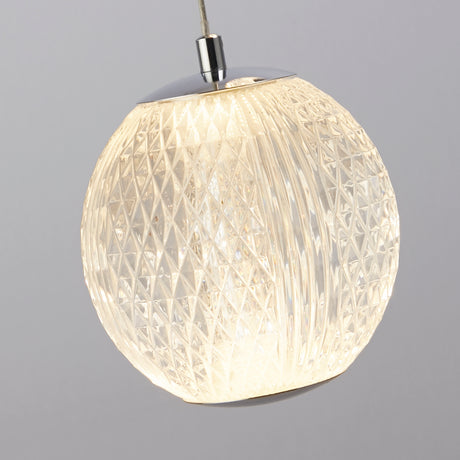 Searchlight Electric Allure 5Lt Multi-Drop Pendant - Chrome Metal & Clear Acrylic 51481-5CC