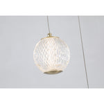 Searchlight Electric Allure 5Lt Multi-Drop Pendant - Satin Brass & Clear Acrylic 51481-5SB