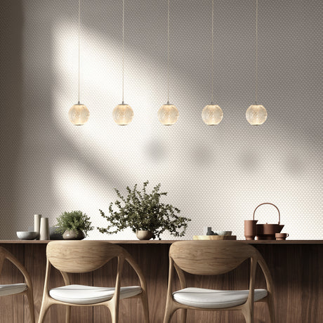 Searchlight Electric Allure 5Lt Bar Pendant - Chrome Metal & Clear Acrylic 51485-5CC