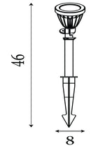 Searchlight Electric Spikey Outdoor Spike - Black Metal 51621BK