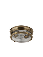 Searchlight Electric Glasgow 2Lt Flush  - Antique Brass Metal & Clear Glass 5182AB