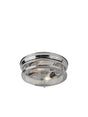 Glasgow 2Lt Flush  - Chrome Metal & Clear Glass