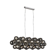 Berry 25Lt Bar Pendant  - Chrome Metal & Smoked Glass