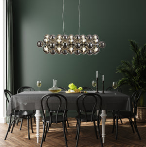 Searchlight Electric Berry 25Lt Bar Pendant  - Chrome Metal & Smoked Glass 52131-25SM