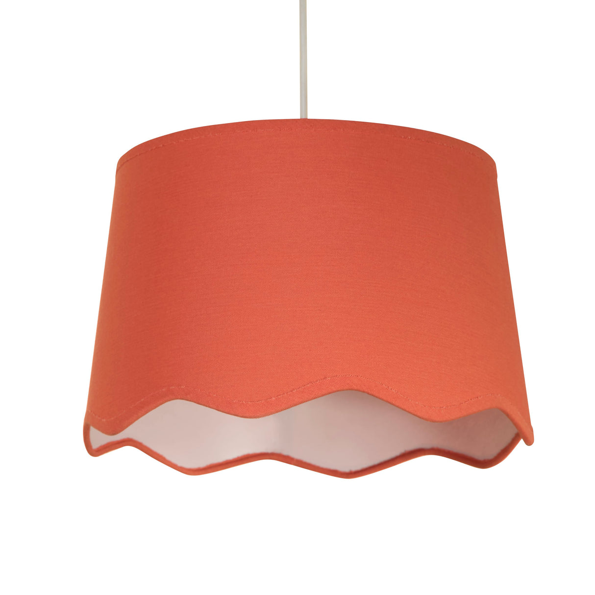 Searchlight Electric Evan Coral Scallop Linen Shade 53102