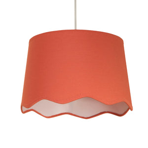 Searchlight Electric Evan Coral Scallop Linen Shade 53102
