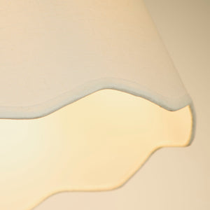 Searchlight Electric Evan Ivory Scallop Linen Shade 53103