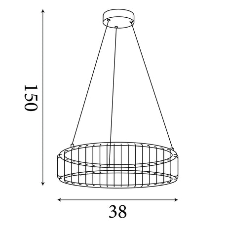 Searchlight Electric Circolo Cage Drum Pendant - Black Metal & White Silicon 54213-1BK