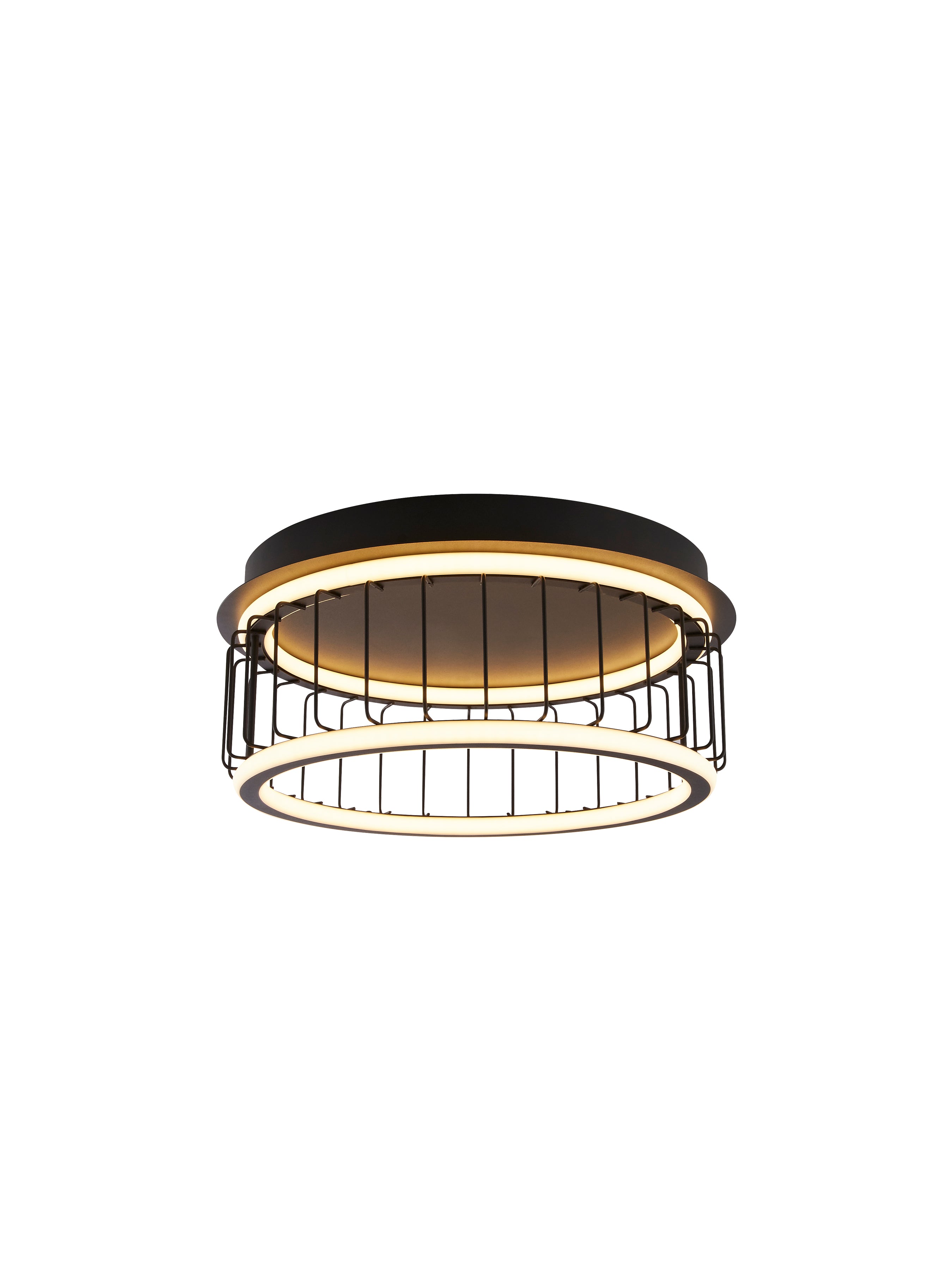 Circolo Cage Flush - Black Metal & White Silicon