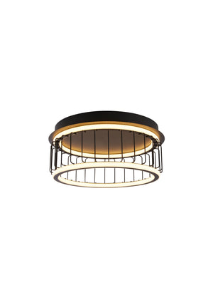 Circolo Cage Flush - Black Metal & White Silicon