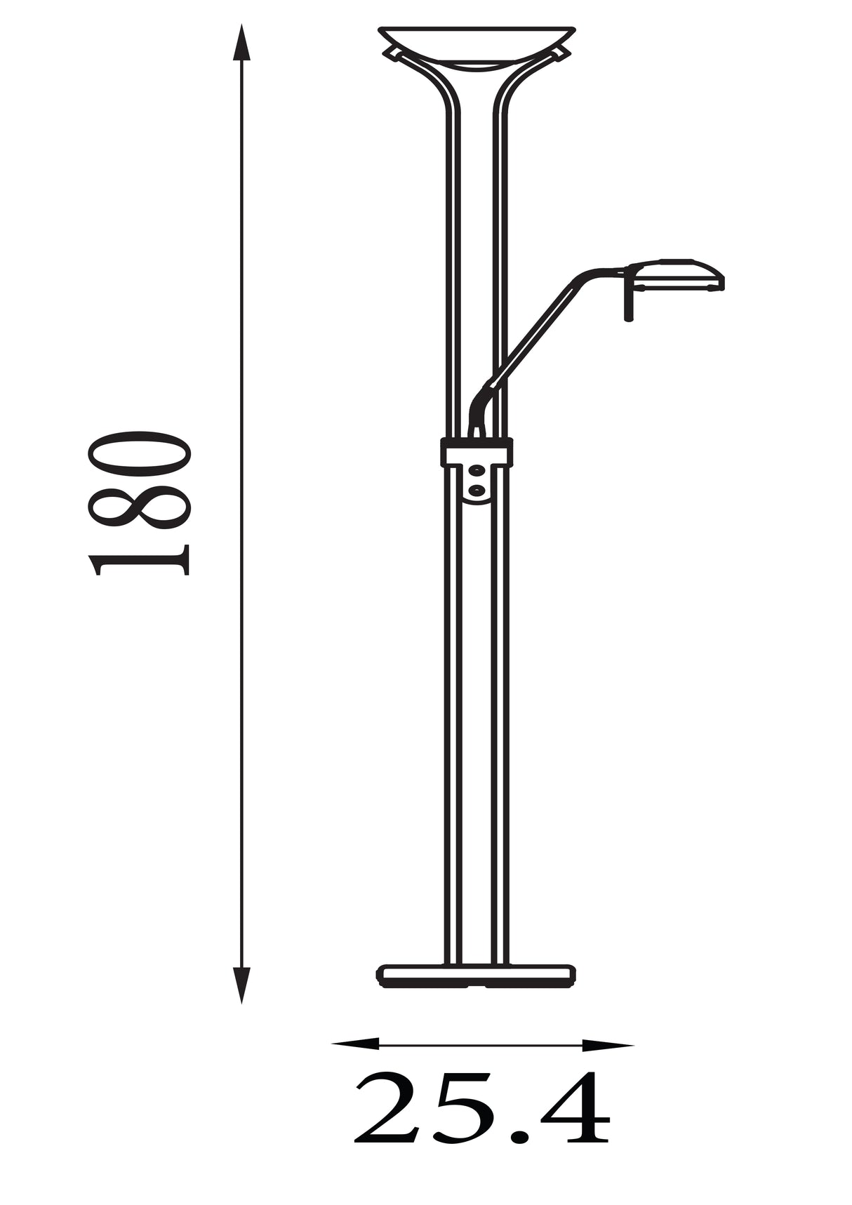Searchlight Electric Mother & Child Floor Lamp - Chrome Metal & Glass 5430CC