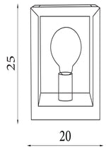 Searchlight Electric Square  Table Lamp  - Natural Wood & Black Metal 54742-1NA