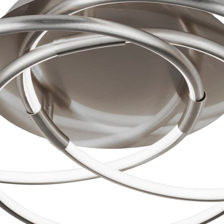 Searchlight Electric Magic LED Flush - Satin Silver 5501SS