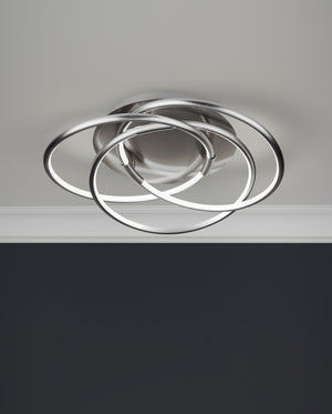 Searchlight Electric Magic LED Flush - Satin Silver 5501SS