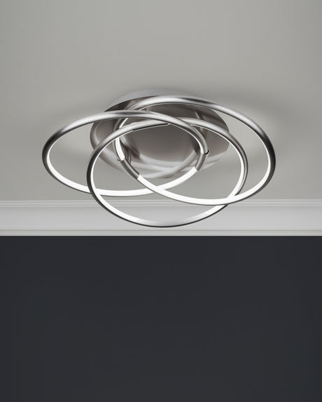 Searchlight Electric Magic LED Flush - Satin Silver 5501SS