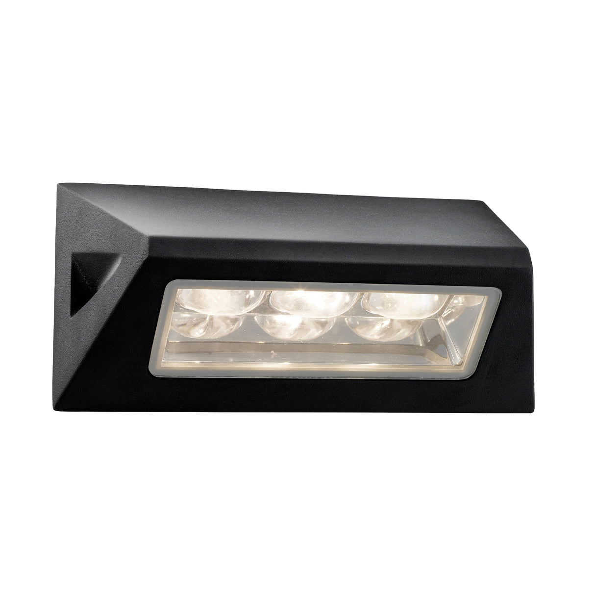 Peru LED Outdoor Wall Light  -  Black & Glass Diffuser,IP44