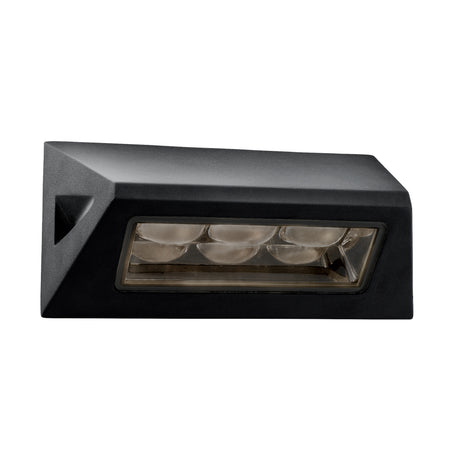 Searchlight Electric Peru LED Outdoor Wall Light  -  Black & Glass Diffuser,IP44 5513BK