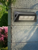Searchlight Electric Peru LED Outdoor Wall Light  -  Black & Glass Diffuser,IP44 5513BK