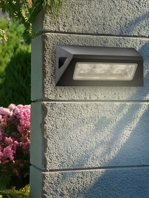 Searchlight Electric Peru LED Outdoor Wall Light  -  Black & Glass Diffuser,IP44 5513BK