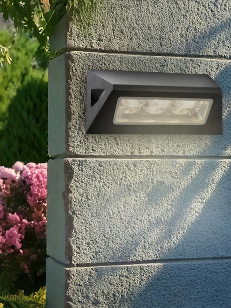 Searchlight Electric Peru LED Outdoor Wall Light  -  Black & Glass Diffuser,IP44 5513BK